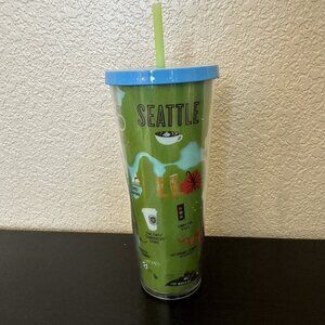 Starbucks Been There Series Seattle Washington Cold Cup Tumbler READ